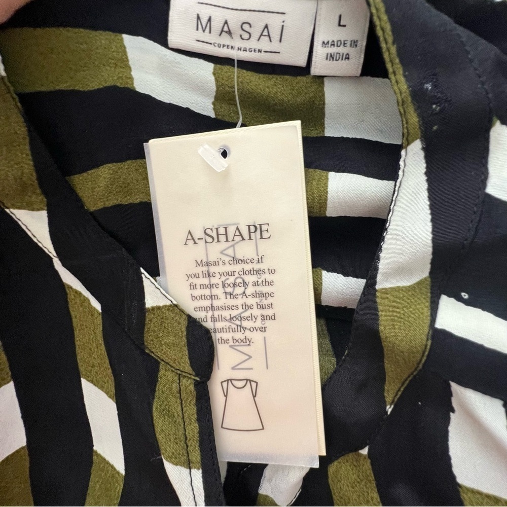 Masai Copenhagen Gravis‎ Tunic, olive and black size L - Picture 6 of 7